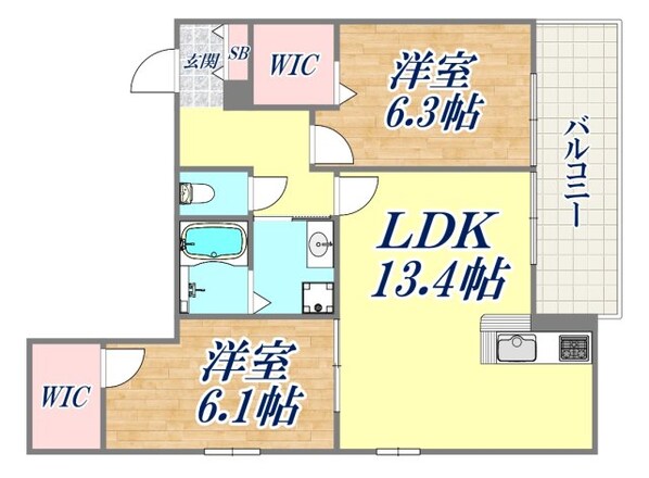 ソフィット宮川の物件間取画像